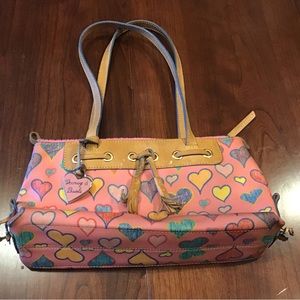 Pink hearts Dooney and Bourke handbag (see description)